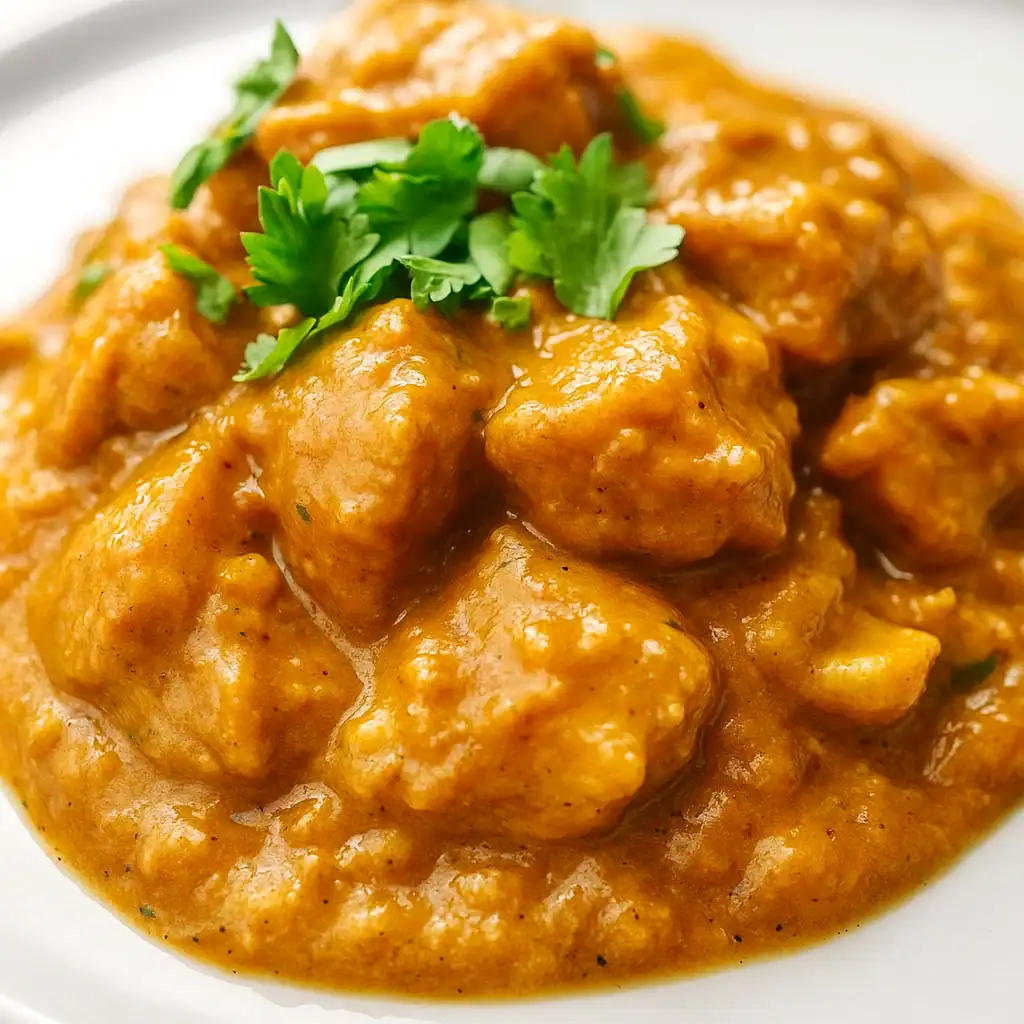 Delicious chicken peanut curry with rich, flavorful sauce and fresh herbs. Perfect for a comforting.