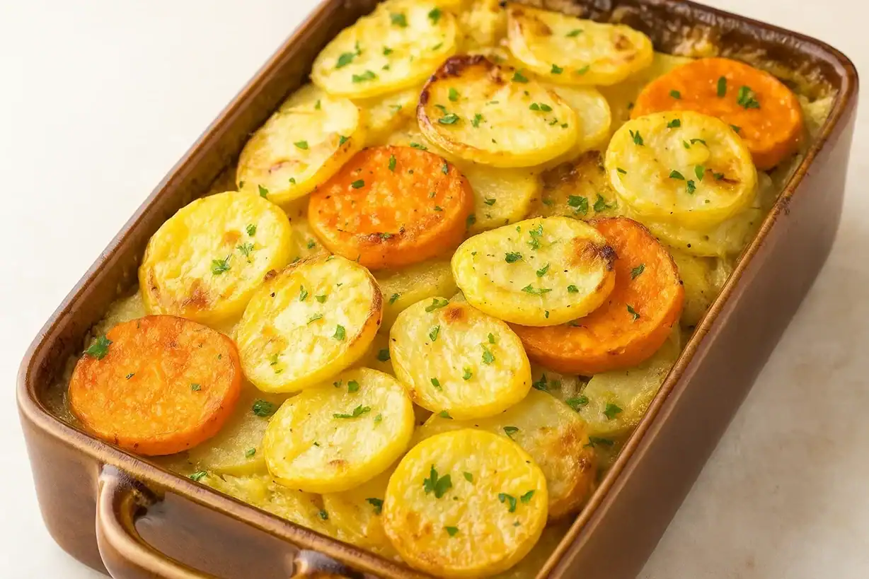 Simple Potato Bake with a Sweet Potato Twist