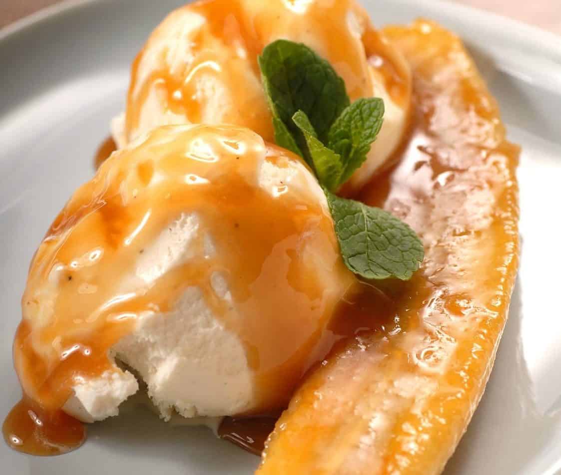 Naughty Caramelised Bananas