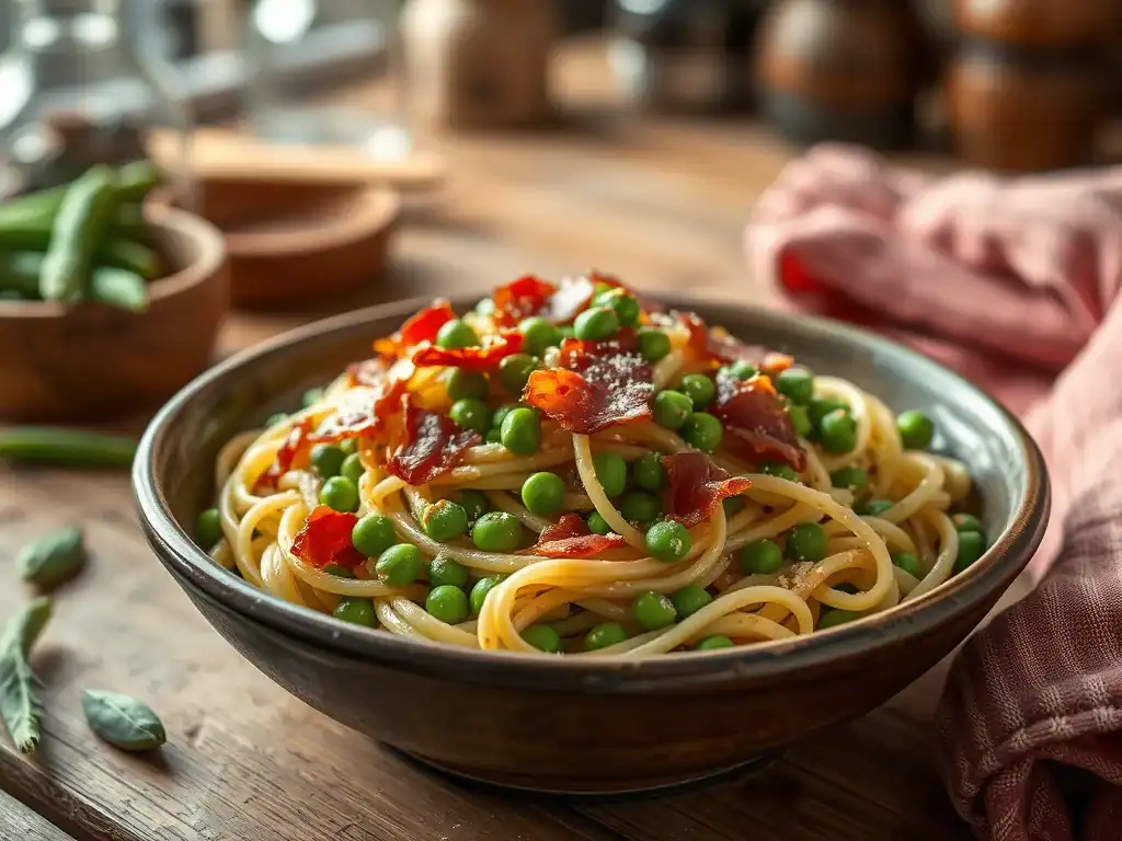 Pea and Bacon Pasta