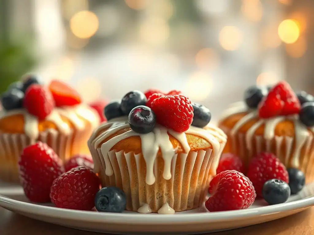 Mixed Berry and White Chocolate Muffins
