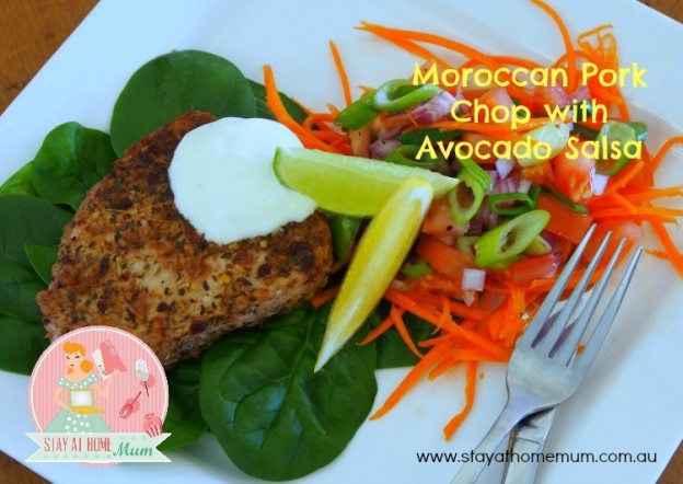 Moroccan Pork Chops with Avocado Salsa | Stay at Home Mum Moroccan pork chops with avocado salsa | stay at home mum