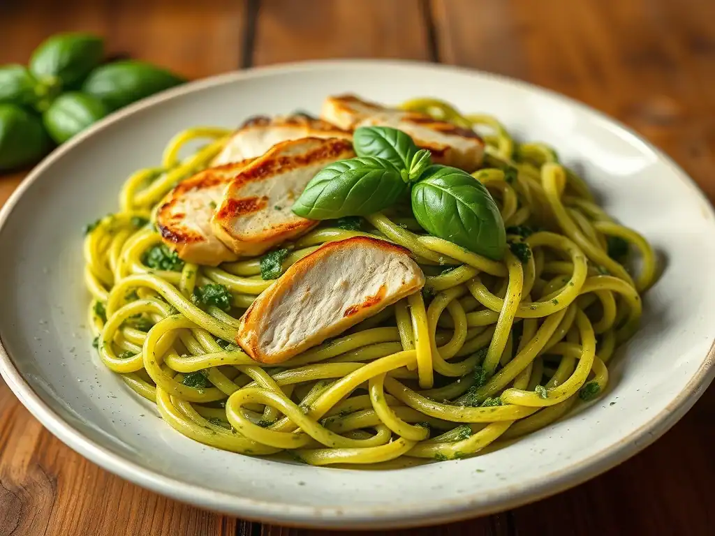 Basil Pesto Chicken Pasta