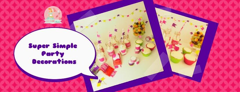 Colorful DIY party decorations with balloons, banners, and table settings for easy celebration setup.