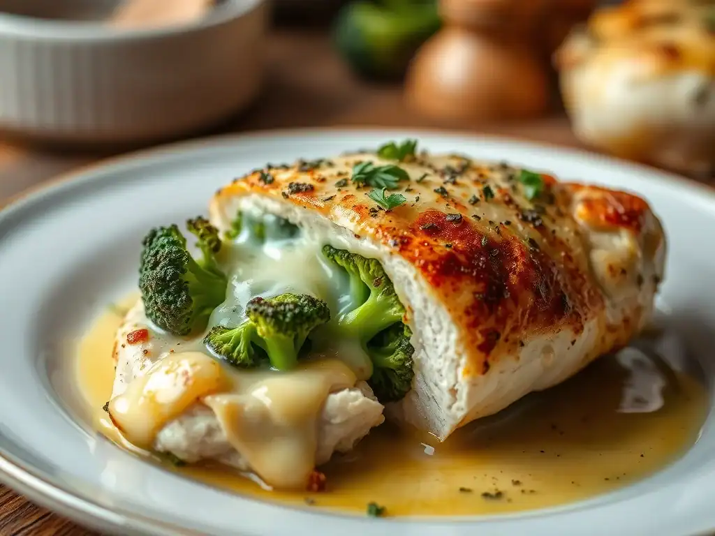 Cheesey Broccoli Stuffed Chicken