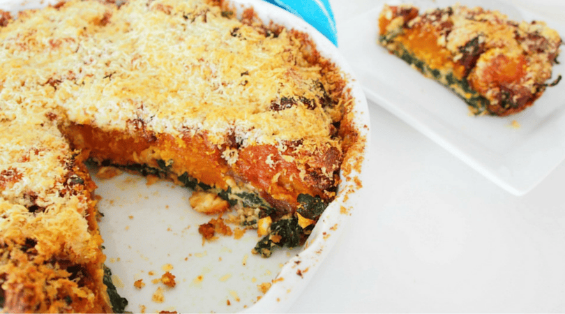 Pumpkin and Spinach Quiche