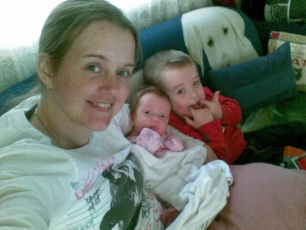 Mellissa Doyle with her children at home, family moments.