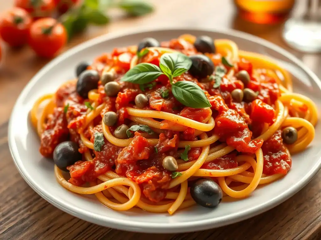 Low Fat Pasta Puttanesca