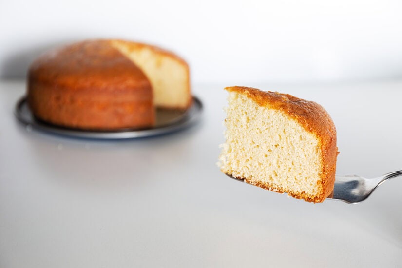 Delicious gluten-free white chocolate cake with a moist texture and golden crust. Perfect for specia.