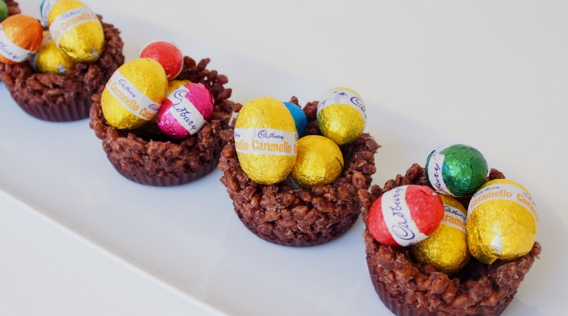 Easter Chocolate Crackle Nests