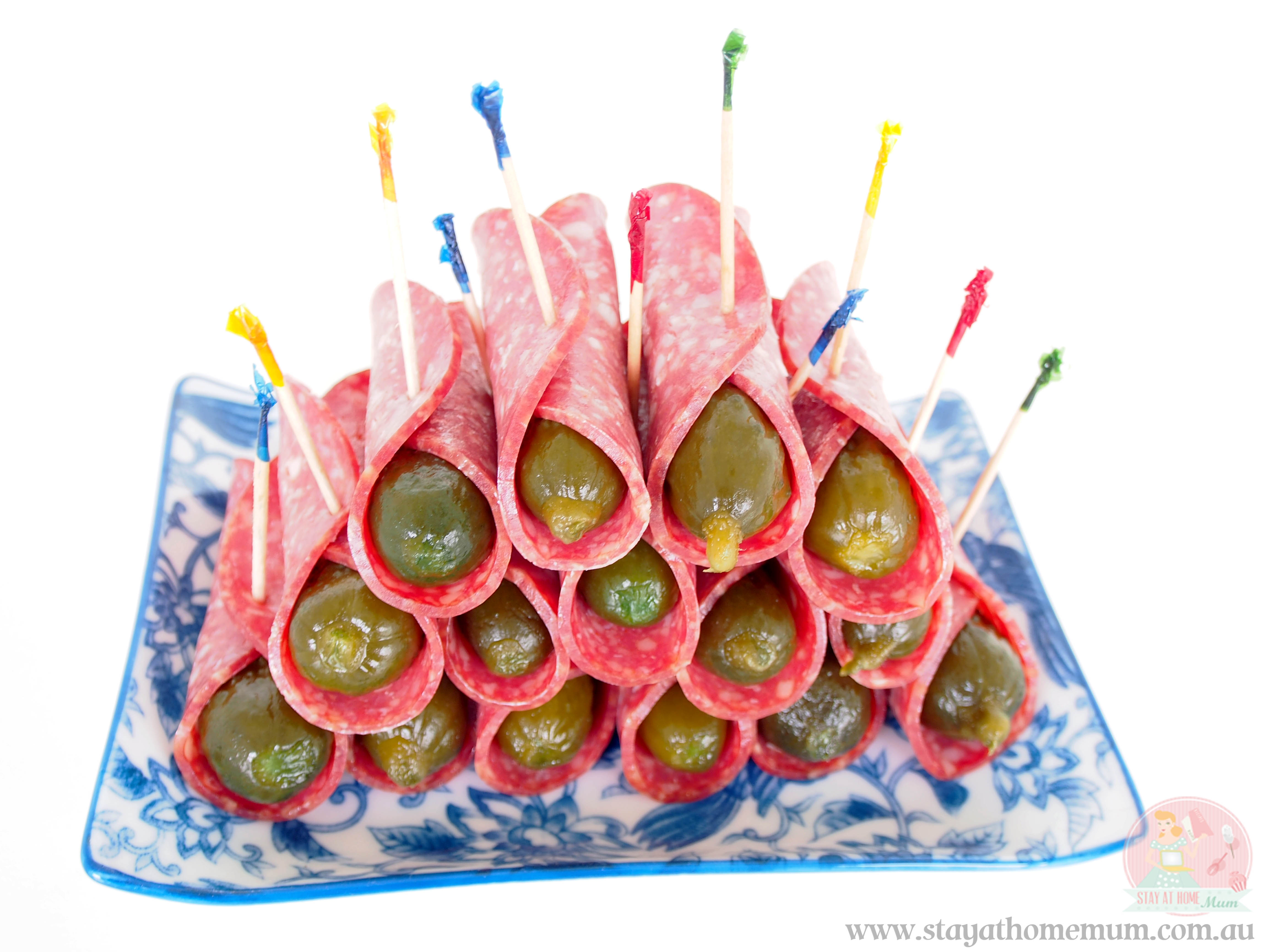 Gherkin and Salami Rolls Stay at Home Mum