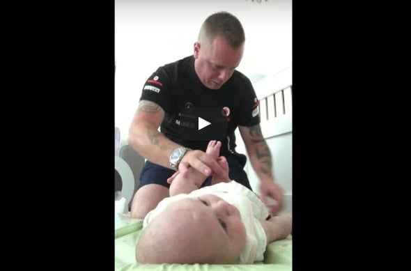 Dad Can't Help But Throw Up During a Nappy Change!.