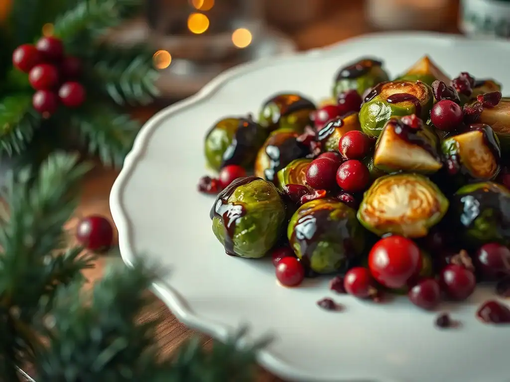 Brussels Sprouts with Balsamic and Cranberry