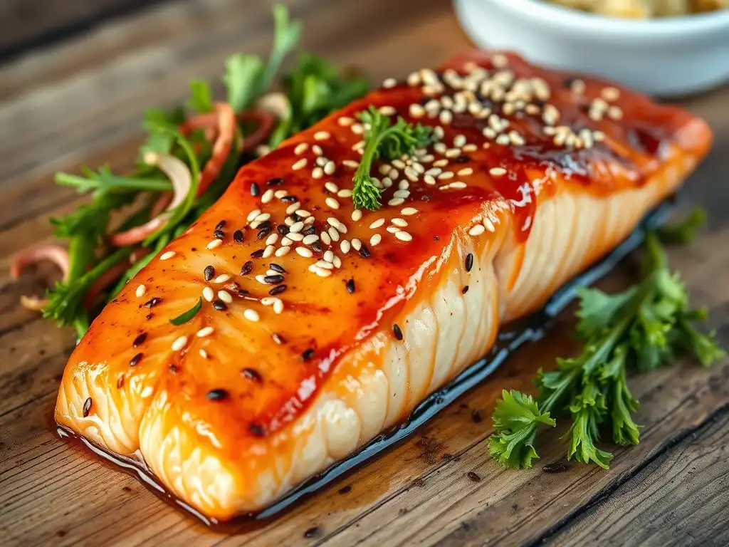 Sweet and Tangy Oven Baked Salmon