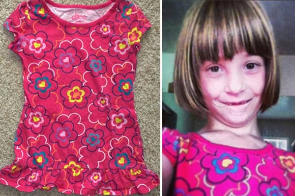 Pink floral dress with colourful flower pattern for young girls.