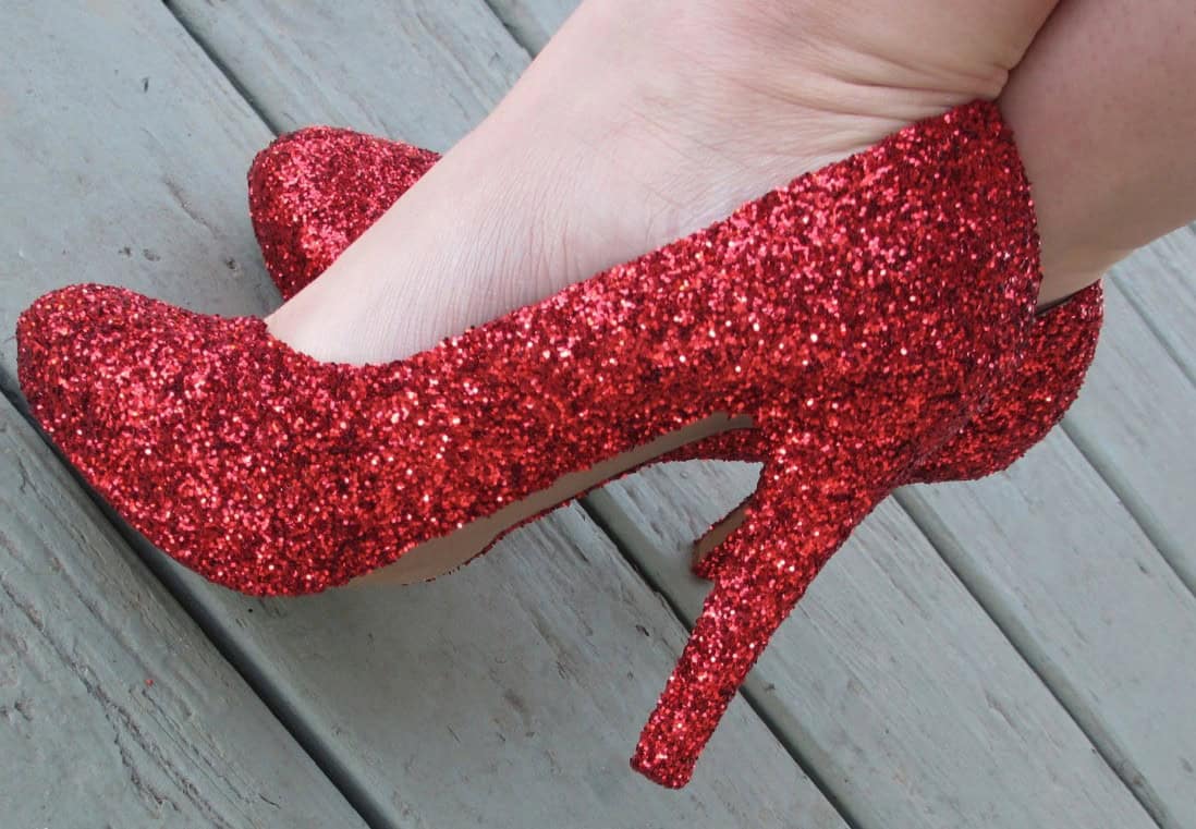 Make Your Own Pair of Ruby Slippers for Under $5