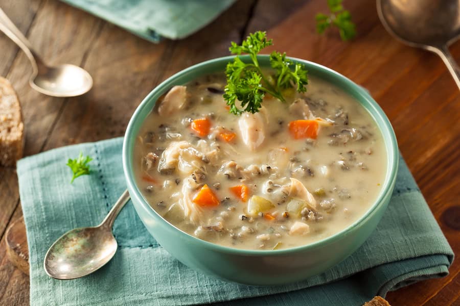 Slowcooker Wild Rice And Chicken Soup