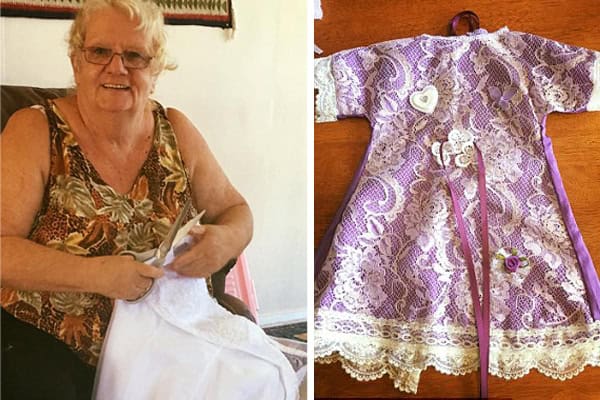 Charity sews gowns for stillborn babies, banned from family expo.