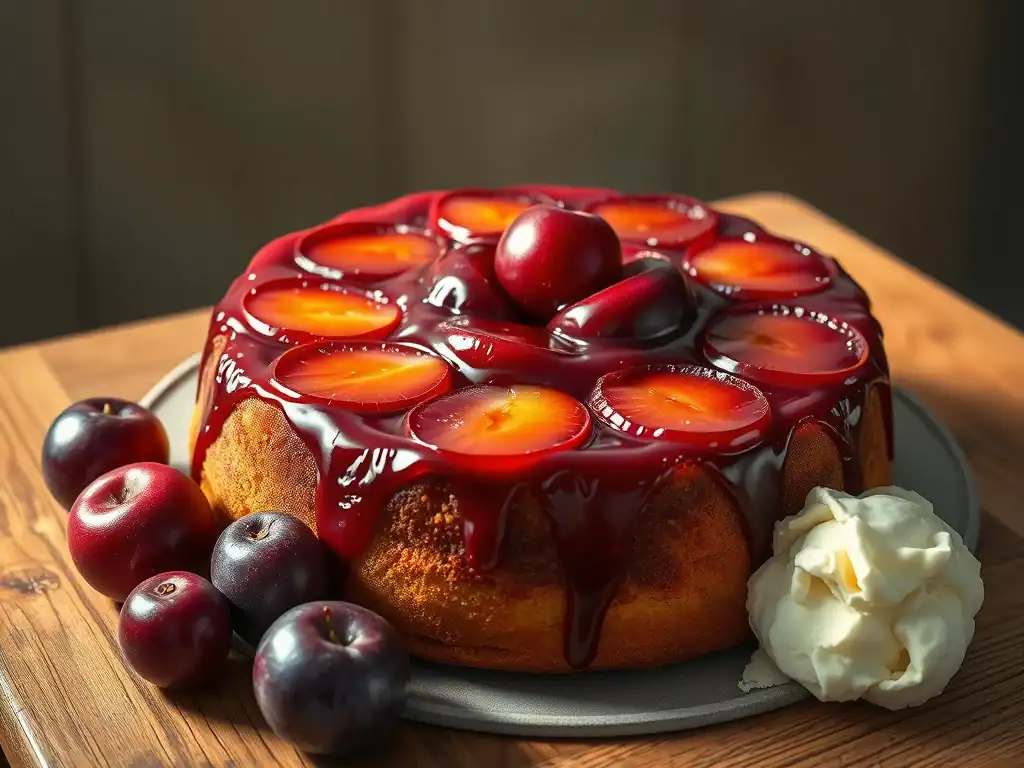 Plum Upside Down Cake