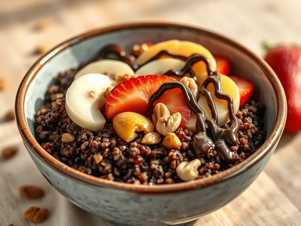 Chocolate Quinoa Breakfast Bowl