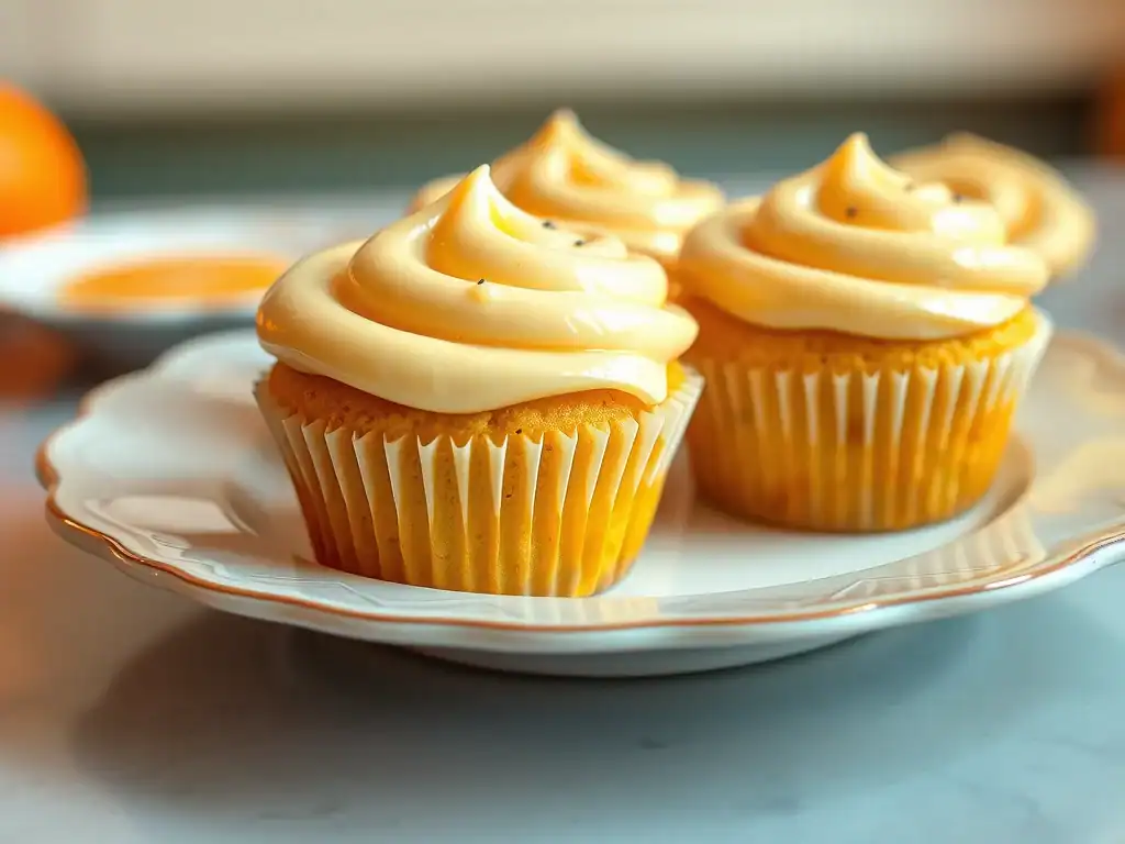 Orange Poppyseed Cup Cakes