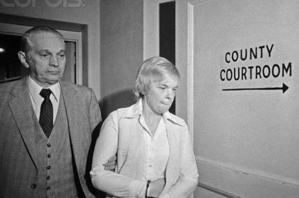 Child abuse case involving Marybeth Tinning at county courtroom.