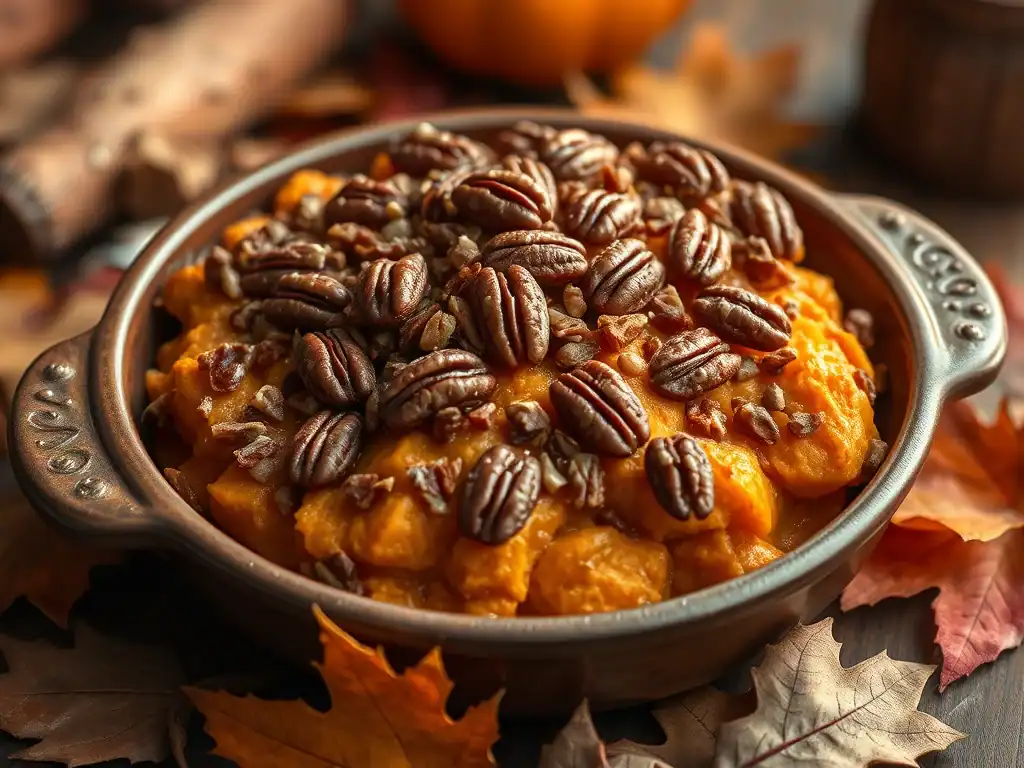 Sweet Potato Casserole With Crunchy Topping