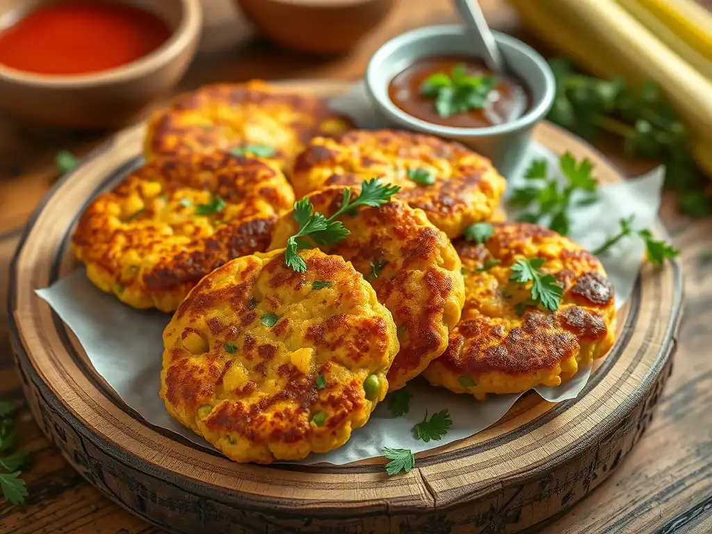 Pea and Corn Fritters