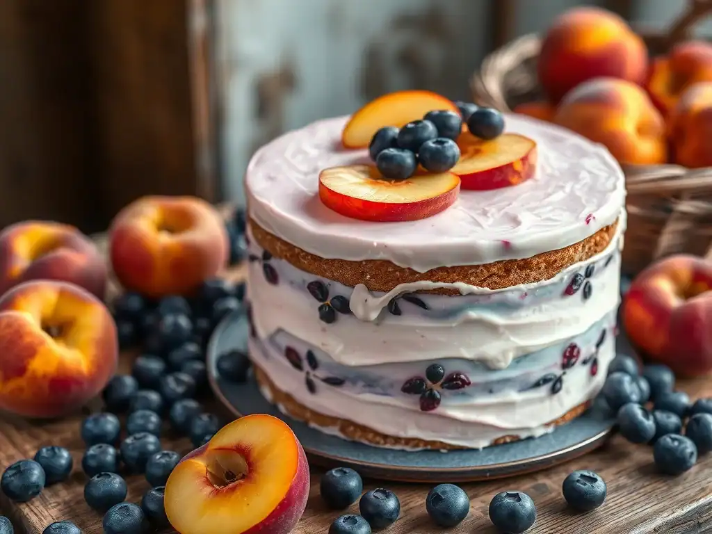The Finest Blueberry Peach Cake