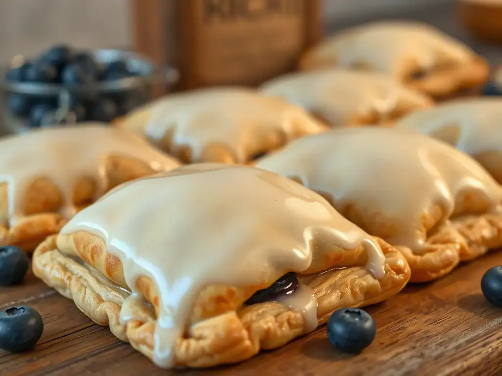 Simple Glazed Blueberry Turnovers