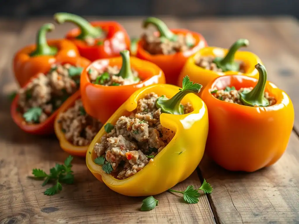 Pork Stuffed Capsicums