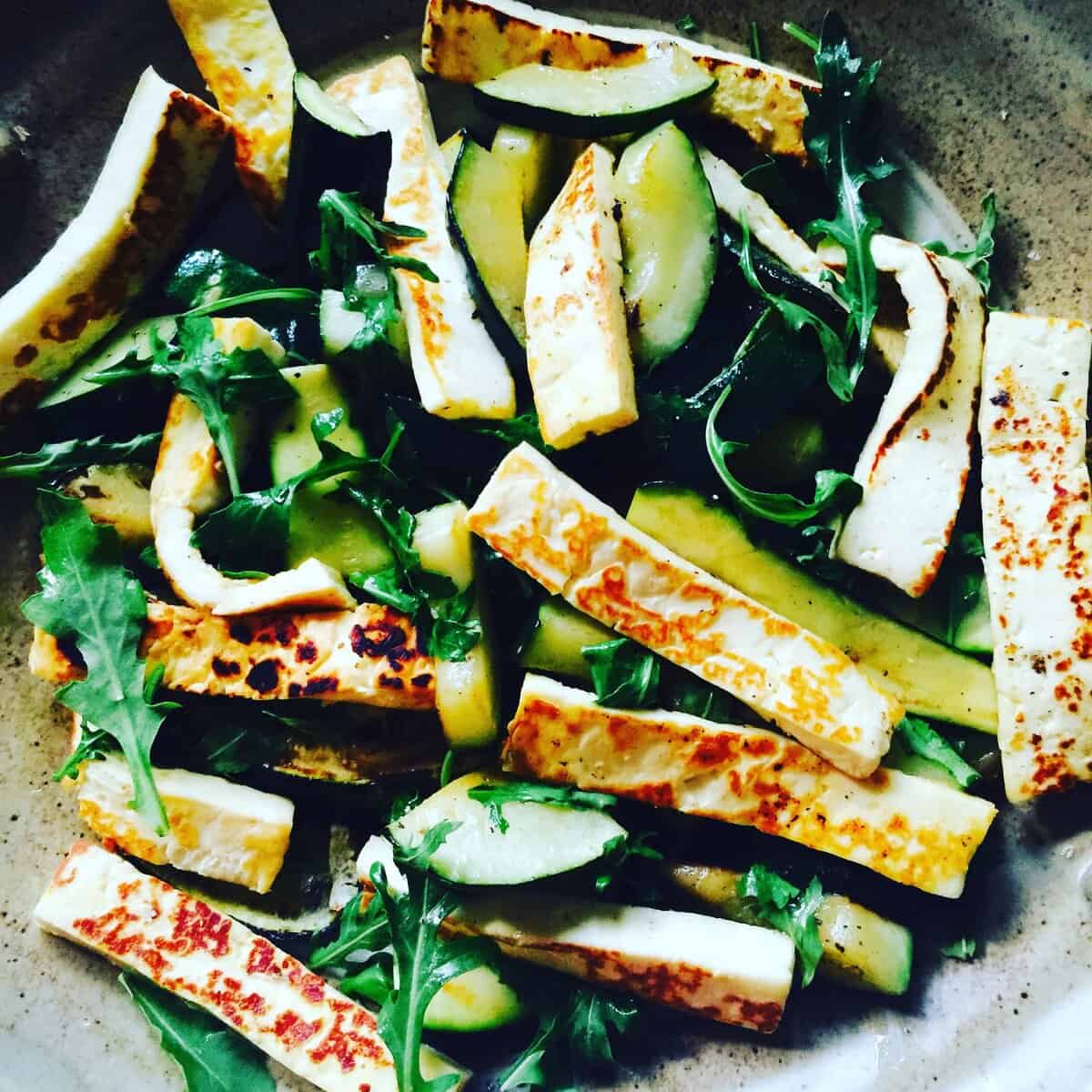 Zucchini and Haloumi Salad