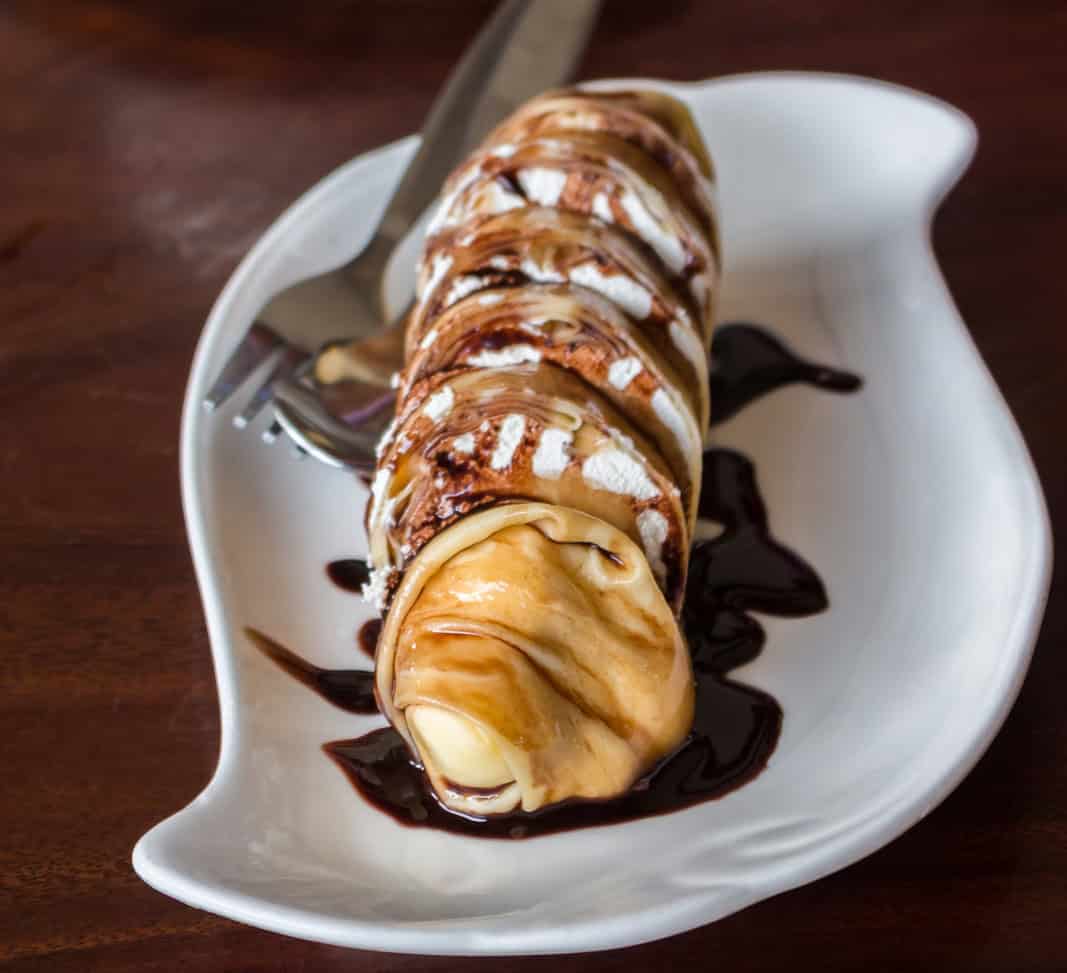 Choco Hazelnut Banana Spring Rolls