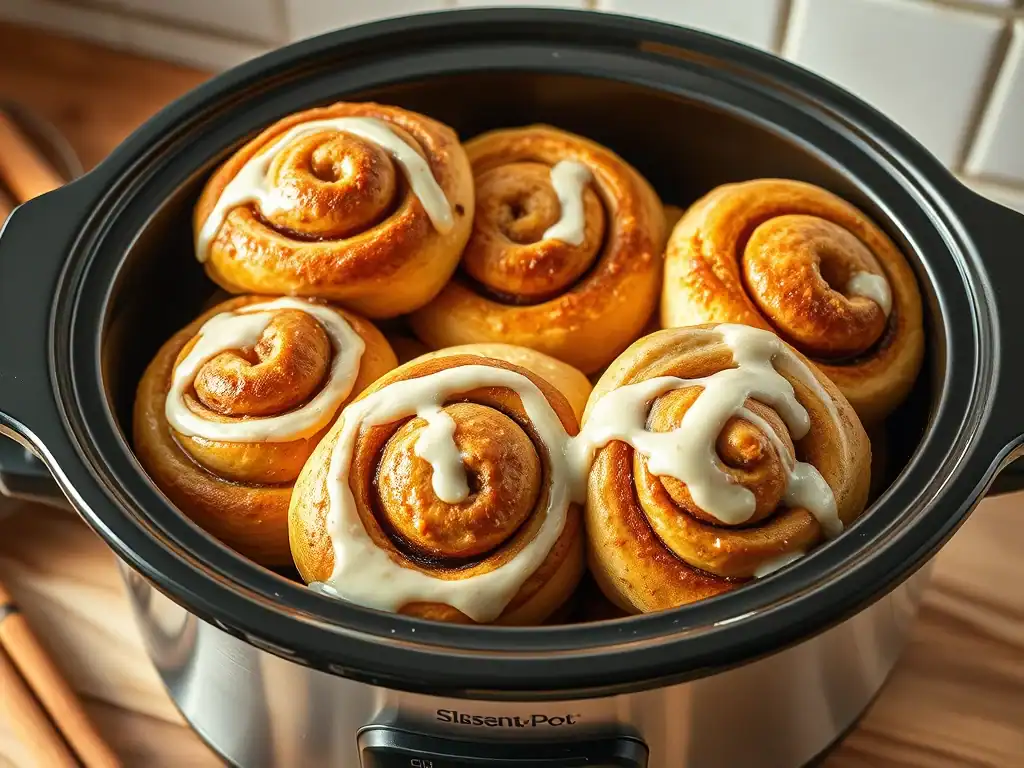 Slow Cooker Cinnamon Scrolls