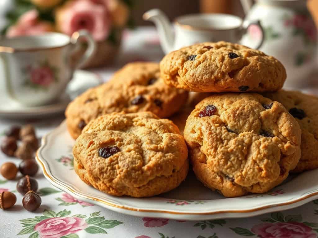 Delicious traditional rock cakes with dried fruits, perfect for afternoon tea. Easy recipe for homem.