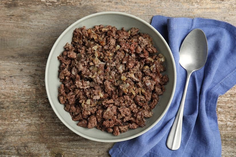 Cooked beef mince served in a bowl, perfect for family weeknight meals.