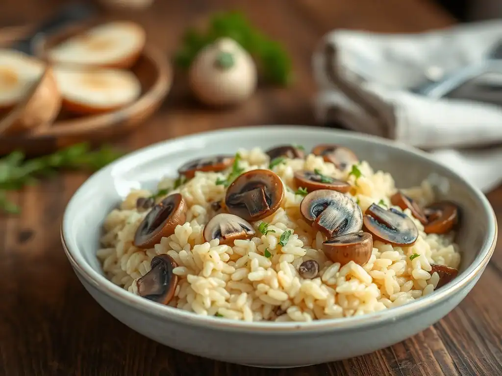 Simple Mushroom Risotto