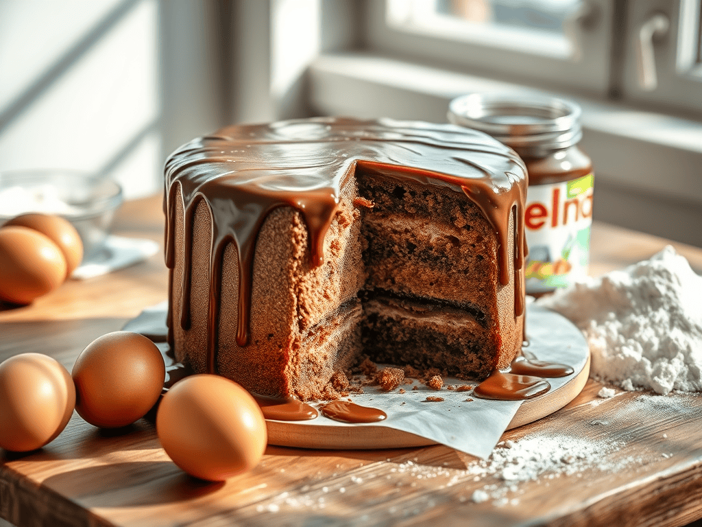 2-Ingredient Nutella Cake
