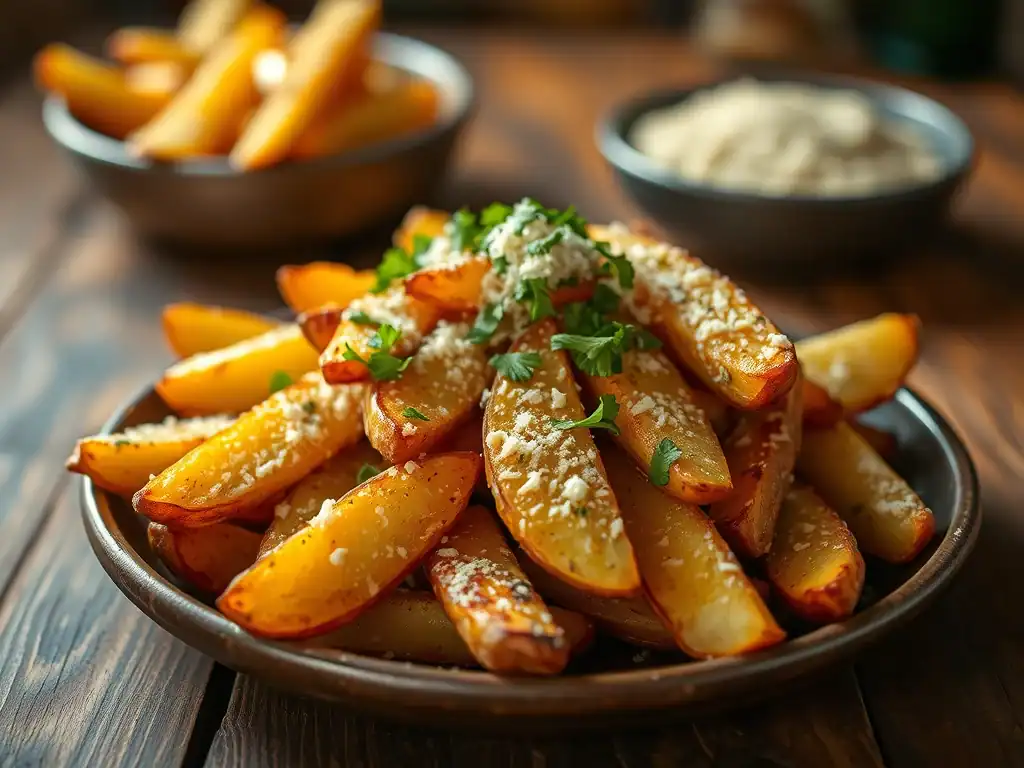 Garlic Parmesan Potato Wedges