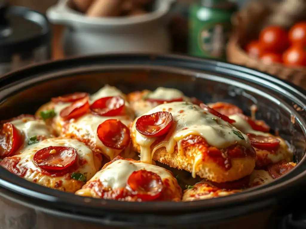 Slow Cooker Pizza Pull Apart