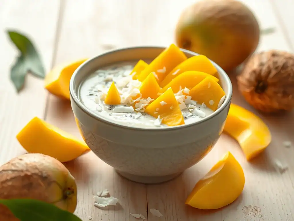 Mango and Coconut Chia Pudding