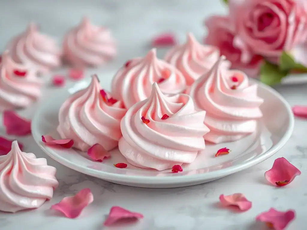 Rose Meringues