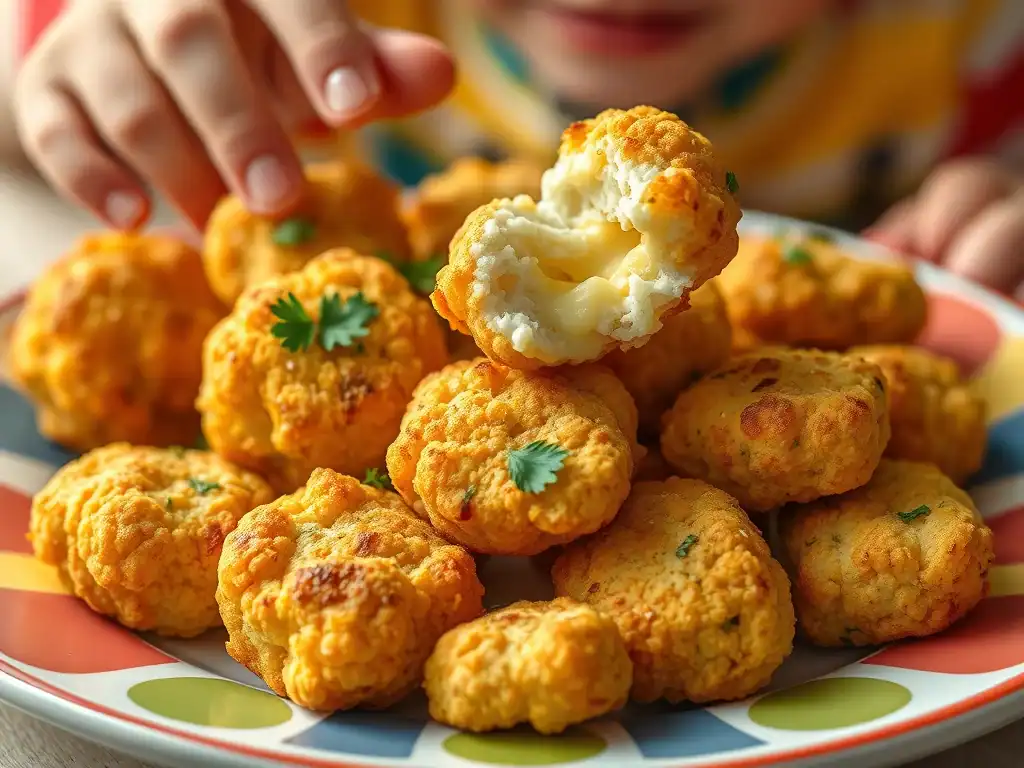 Cauliflower Cheese Nuggets