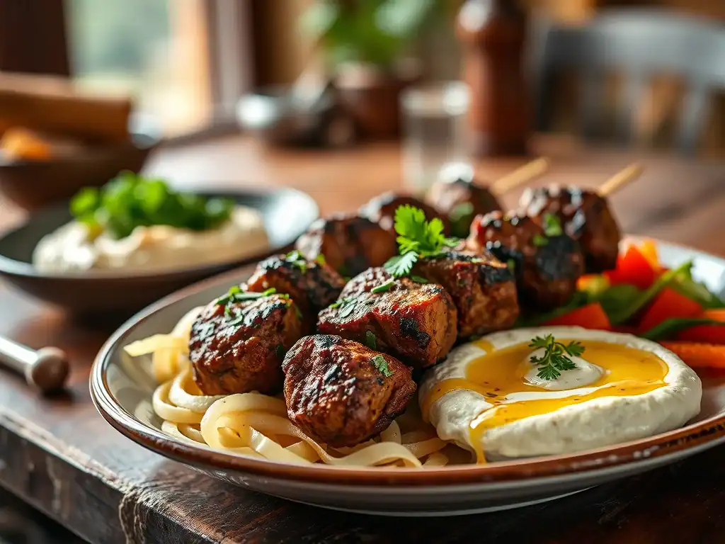 Lamb Kofta with Hummus