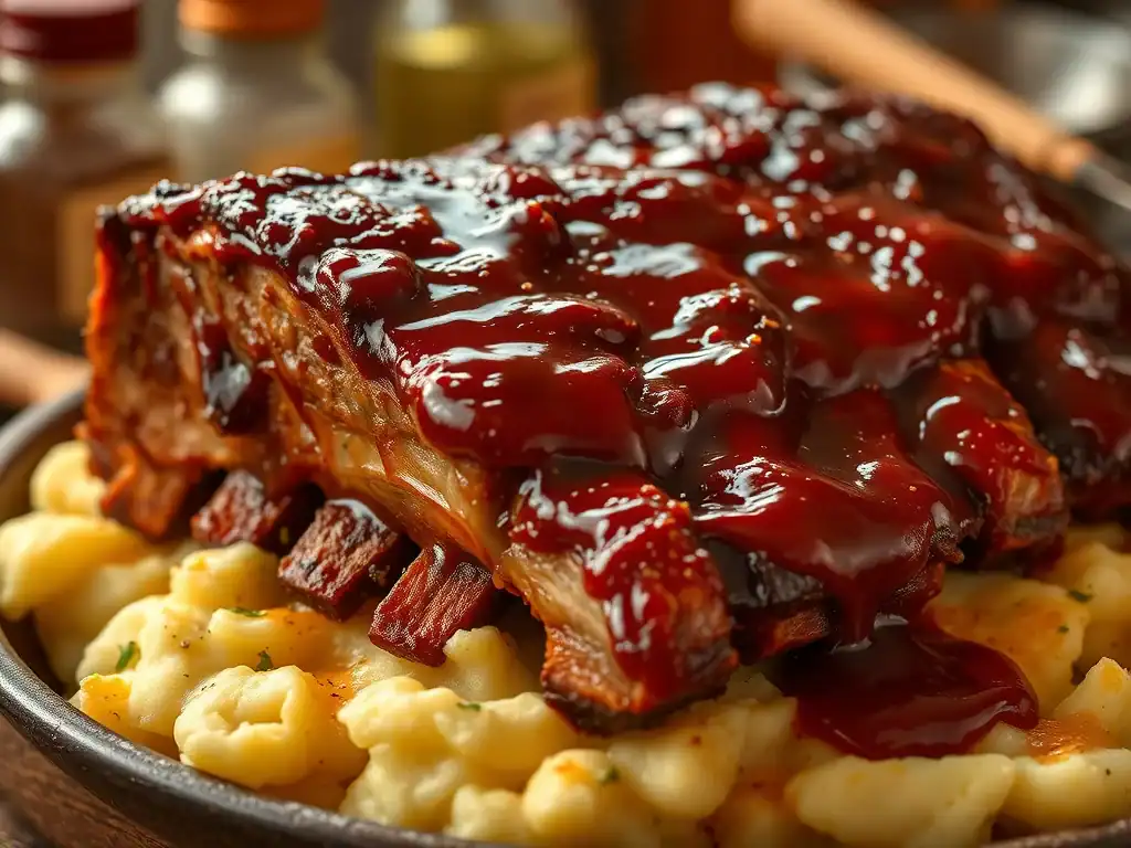 Two Ingredient Slowcooker Sticky Ribs