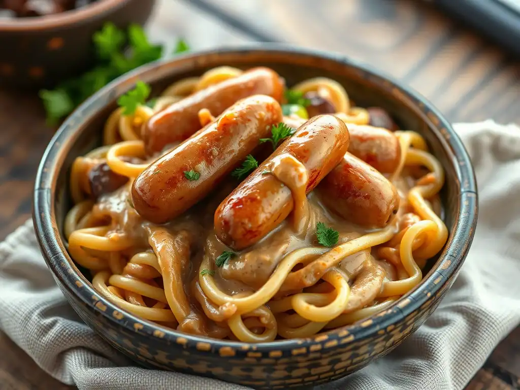Saucy Sausage Stroganoff
