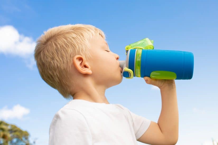 Leak proof drink bottle for kids at school, perfect for preventing spills and messes. Ideal for acti.