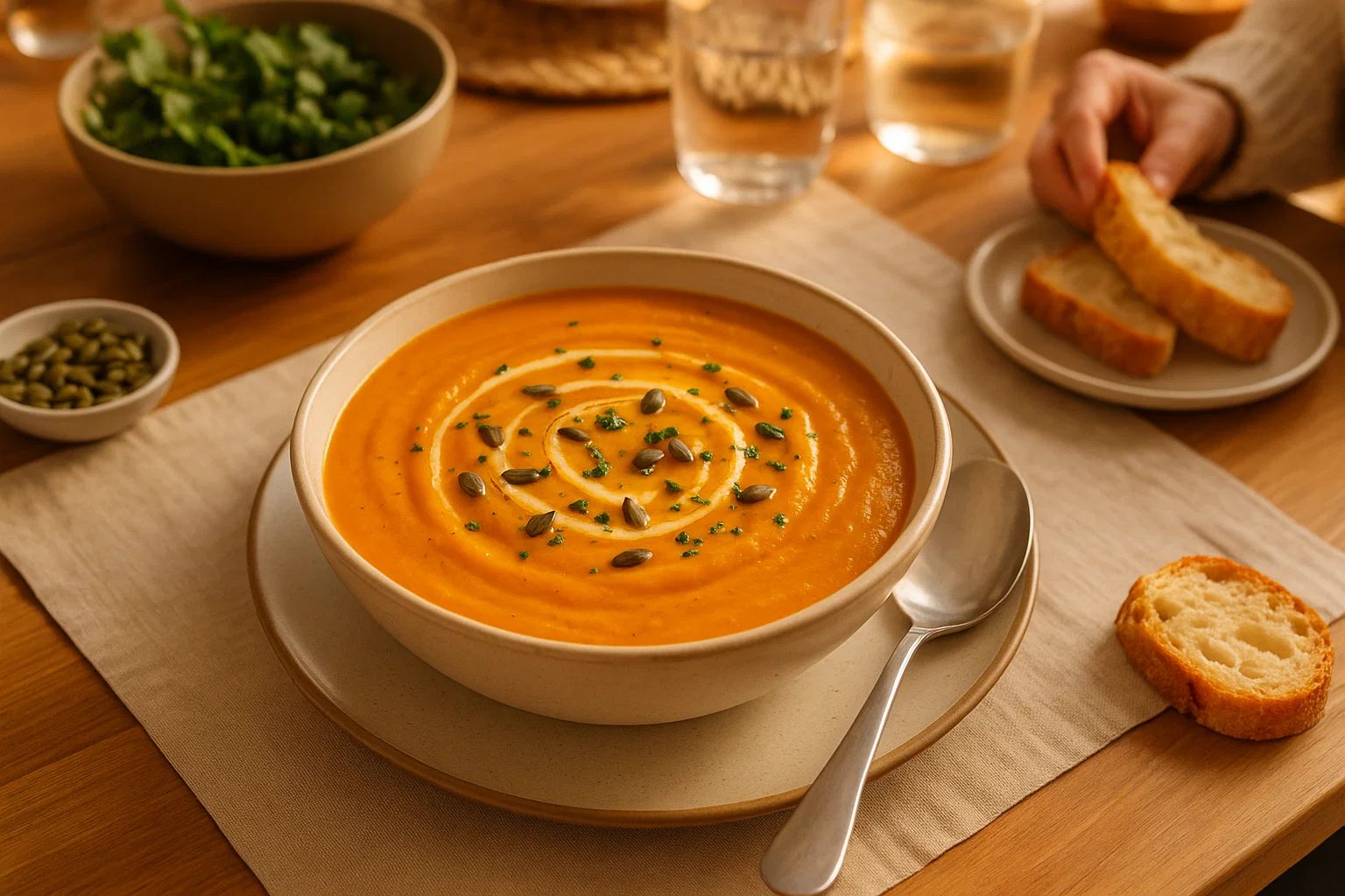 Sweet Potato and Pumpkin Soup
