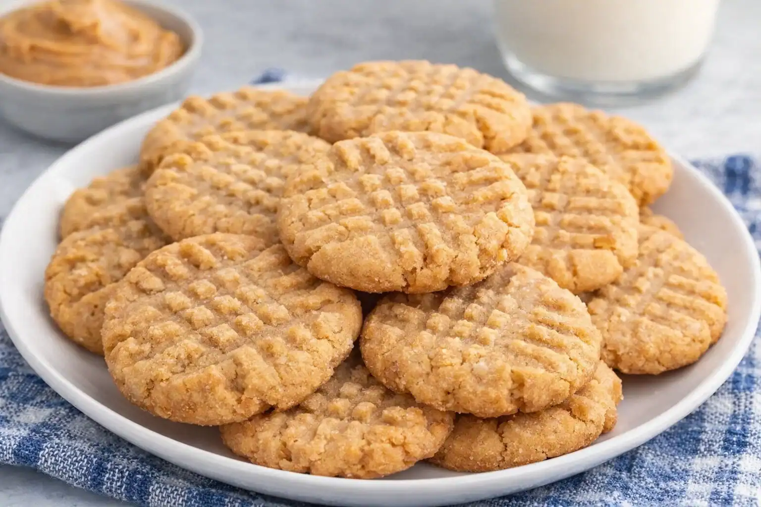 Anzac cookies on a white plate, perfect for children’s snacks in Australia.